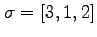 $ \sigma = [3,1,2]$